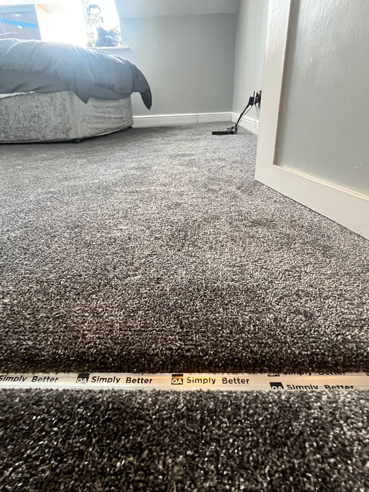 Grey bedroom carpet