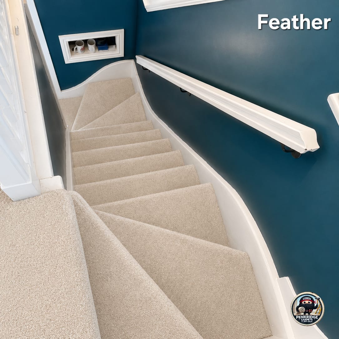 Feather stairs carpet