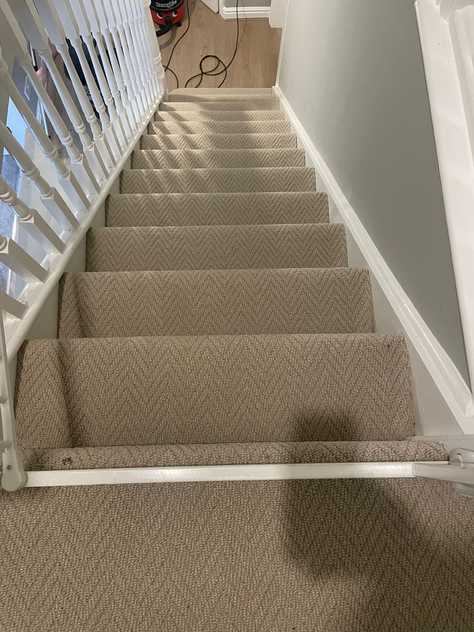 Patterned stairs carpet